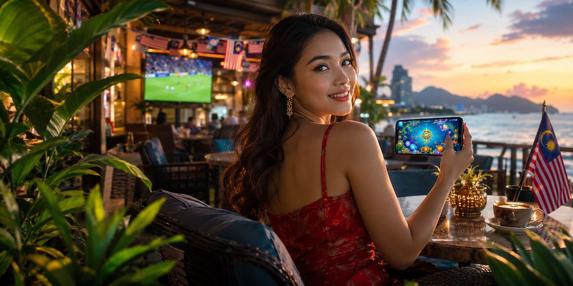 Peminat bola sepak di Ipoh menggunakan promosi cashback flix2day semasa perlawanan malam